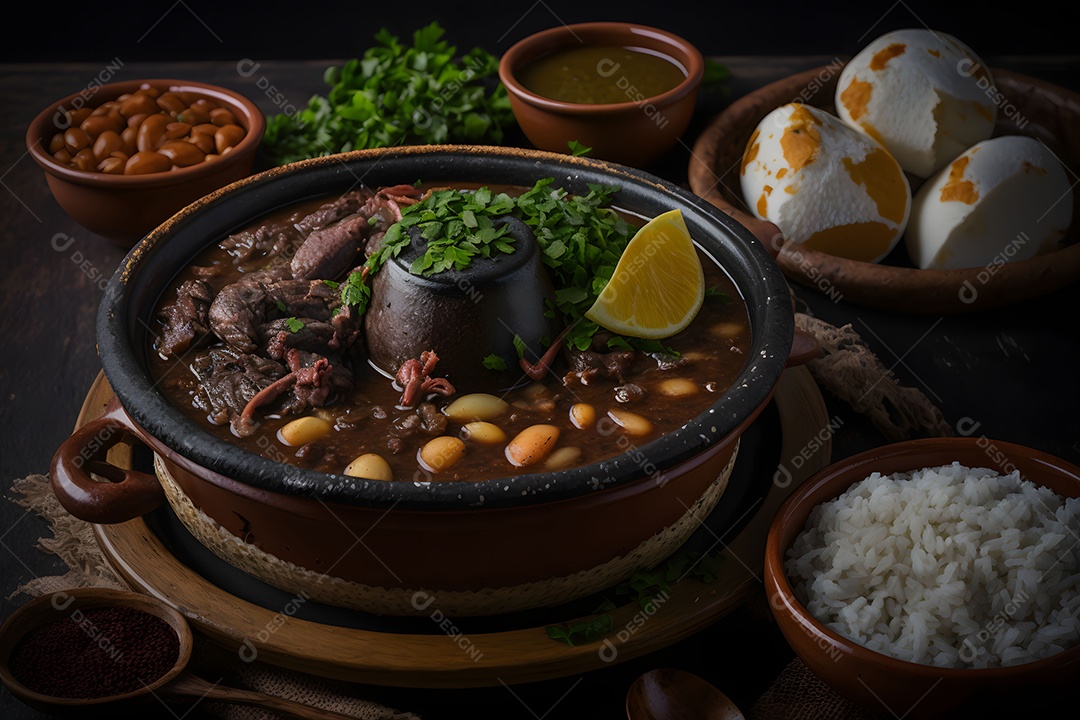 Prato De Feijoada Uma Comida Típica Brasileira