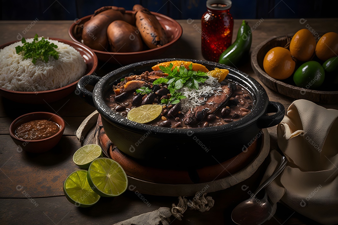 Prato De Feijoada Uma Comida Típica Brasileira