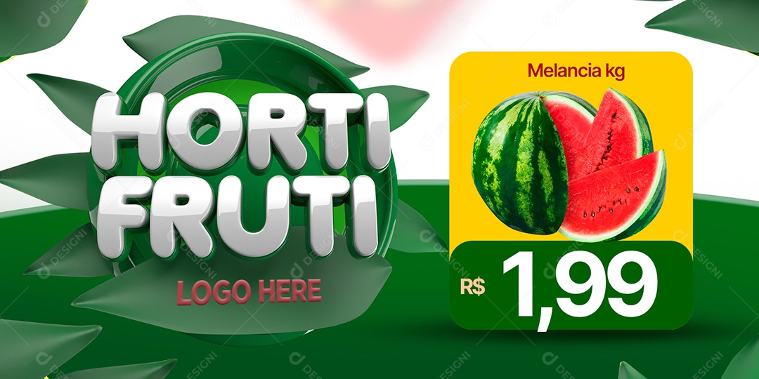 Social Media Banner Horti Fruti PSD Editável