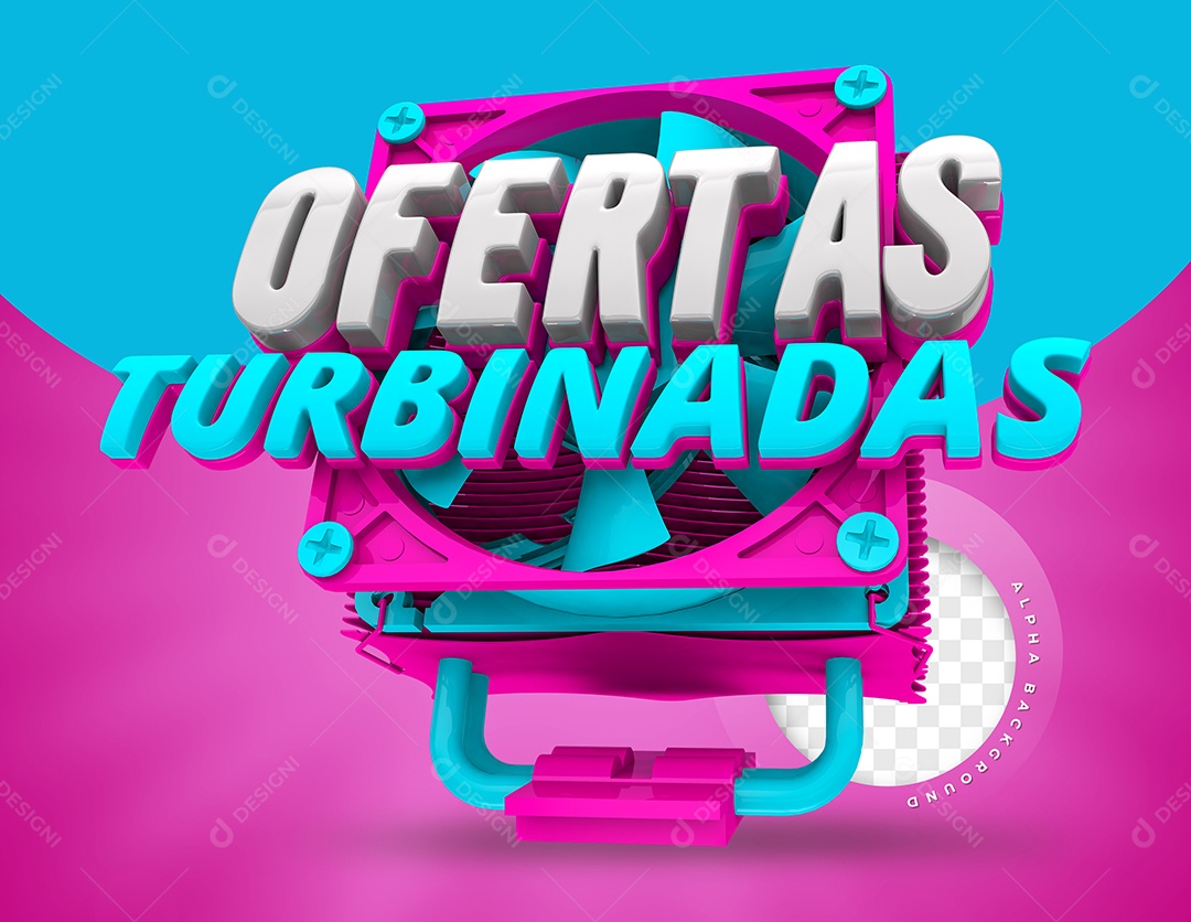 Selo 3D Para Composição Ofertas Turbinadas PSD