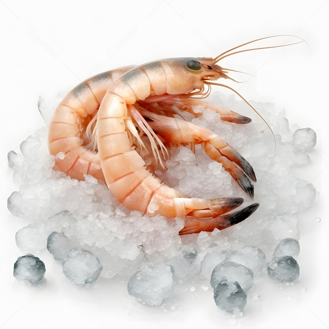 Camarões Congelado Imagem Inteligência Artificial