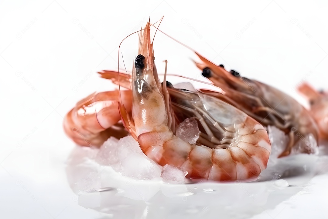Camarões Congelado Imagem Inteligência Artificial