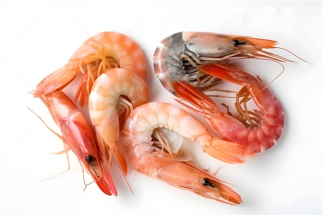 Camarões Congelado Imagem Inteligência Artificial