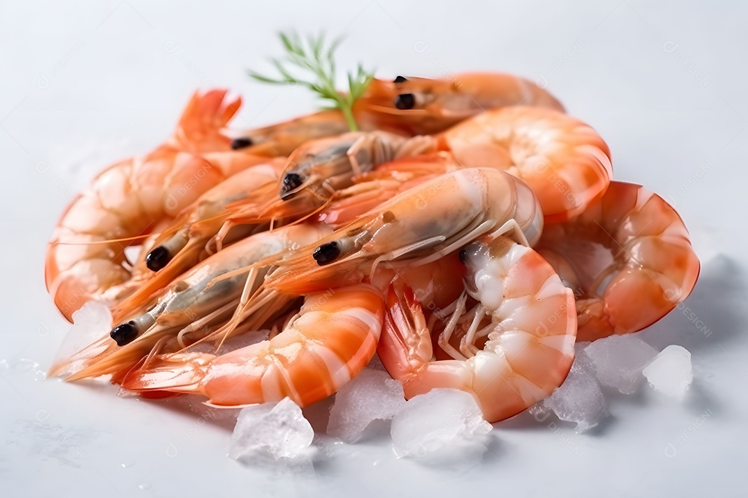 Camarões Congelado Imagem Inteligência Artificial