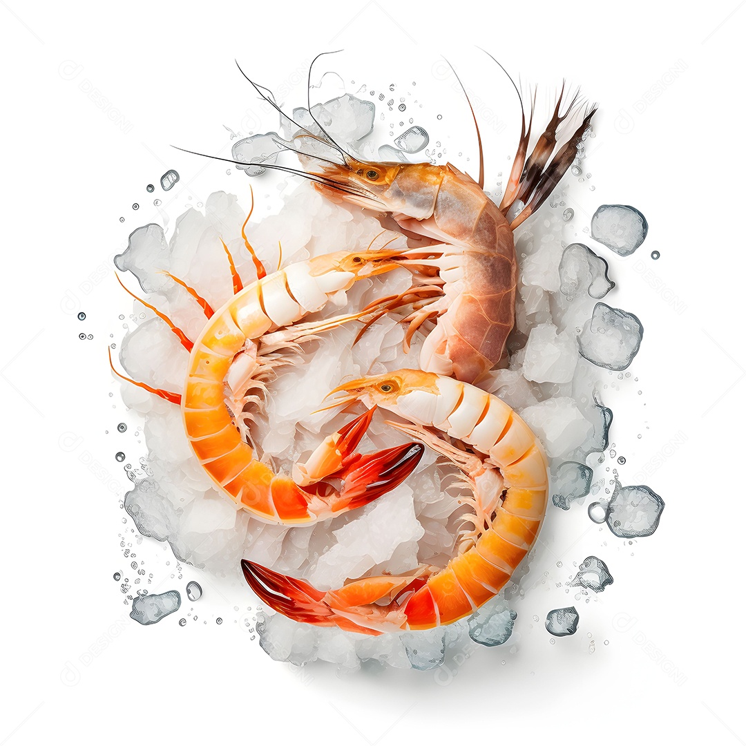 Camarões Congelado Imagem Inteligência Artificial