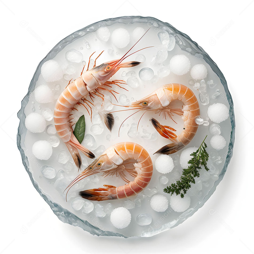 Camarões Congelado Imagem Inteligência Artificial
