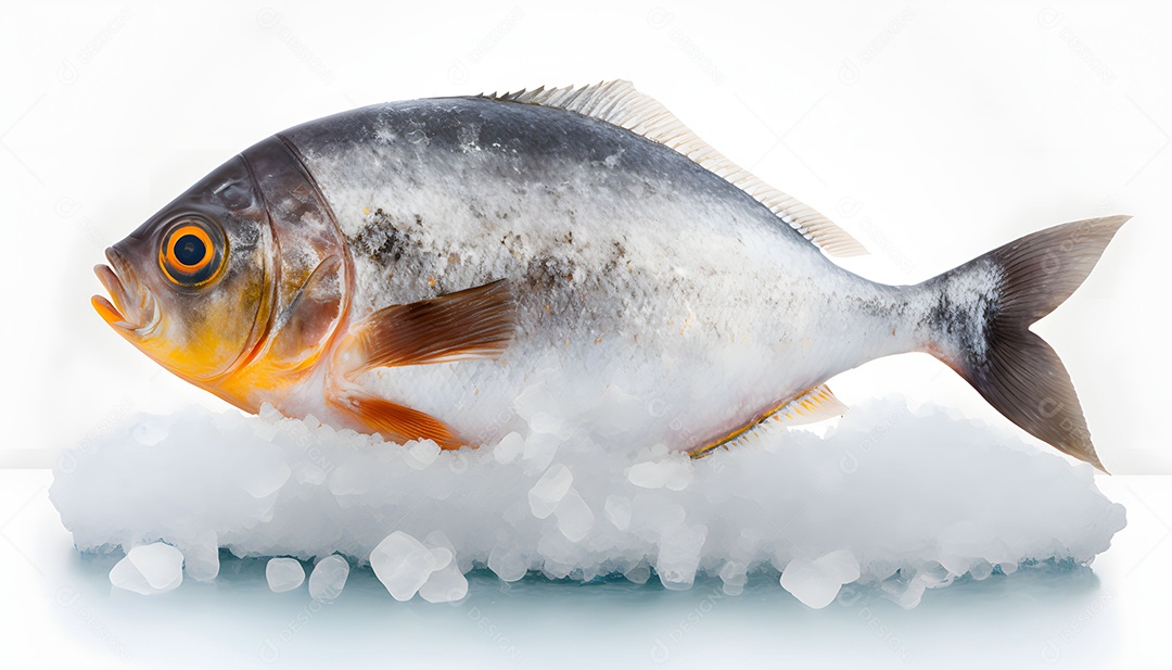 Peixe Congelado Realista Imagem Inteligência Artificial