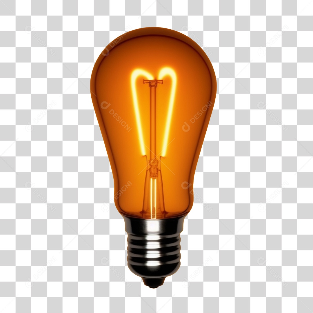 Elemento 3D Lâmpada Incandescente Para Composição PNG Transparente