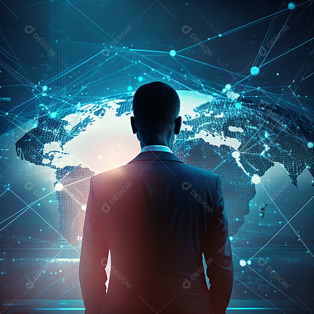 Homem conectado na internet