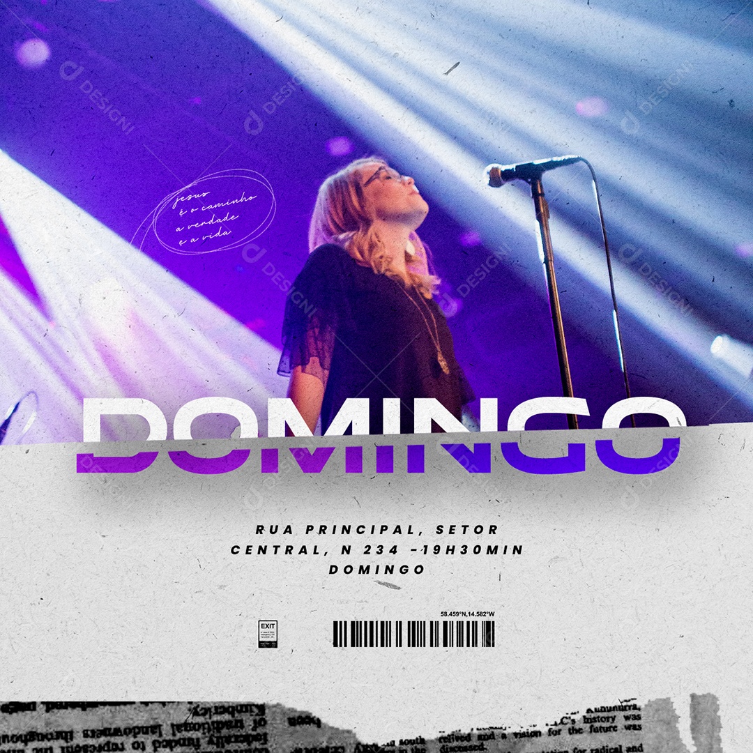 Sunday Worship Gospel Church Social Media PSD Editable