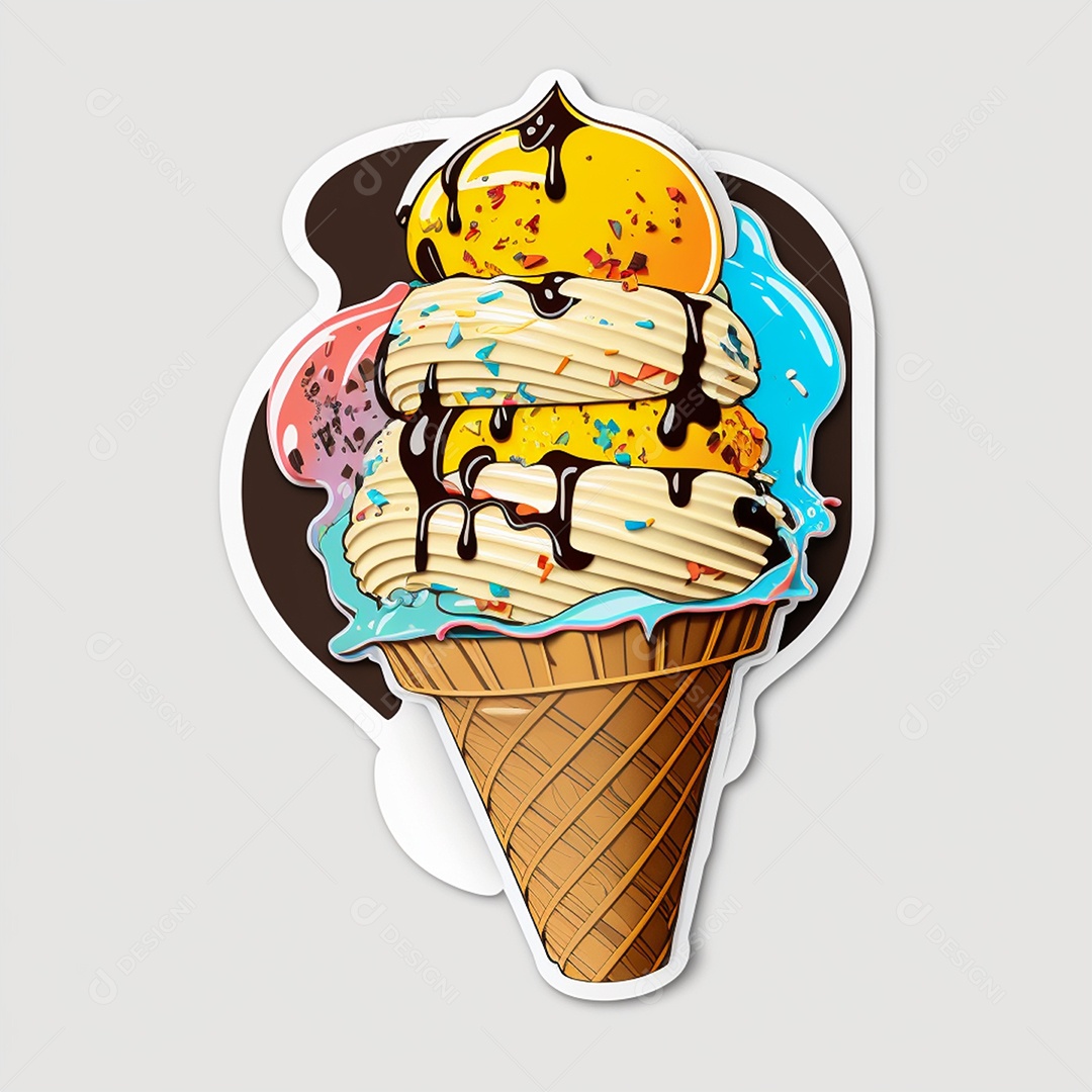 Ilustração de desenho animado de sorvete