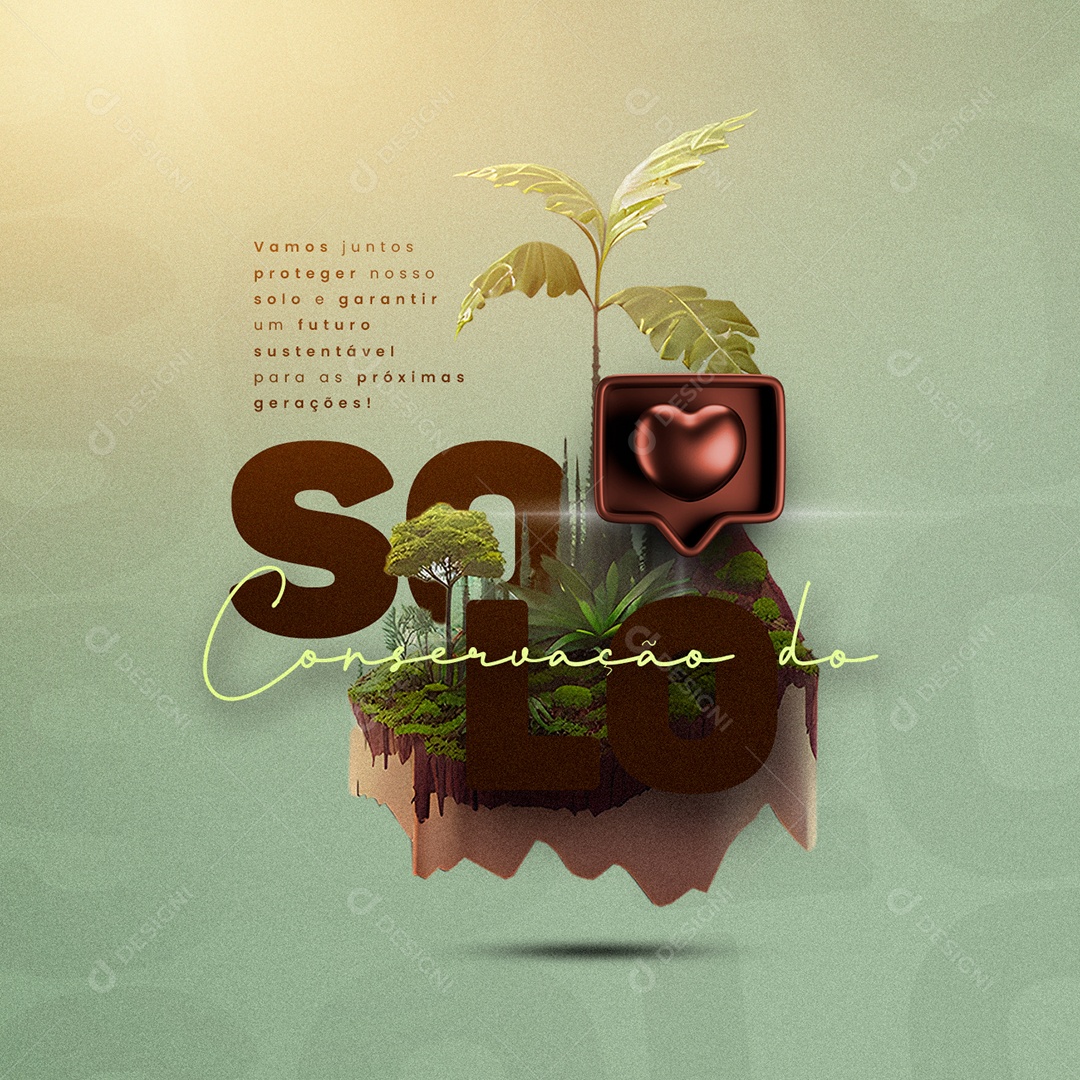 Vamos Juntos Proteger Dia Nacional Da Conservação Do Solo Social Media PSD Editável