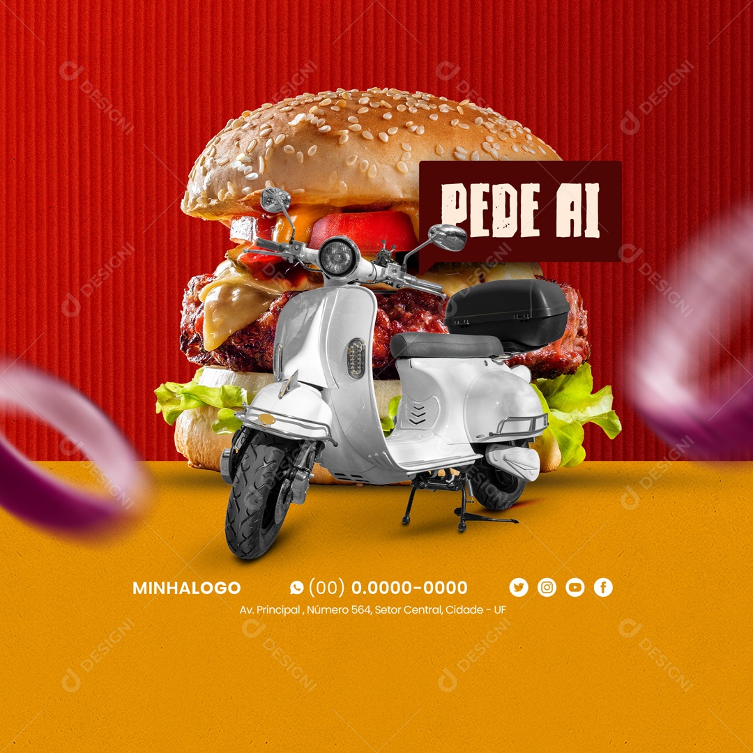 Hamburgueria Delivery Social Media  PSD Editável
