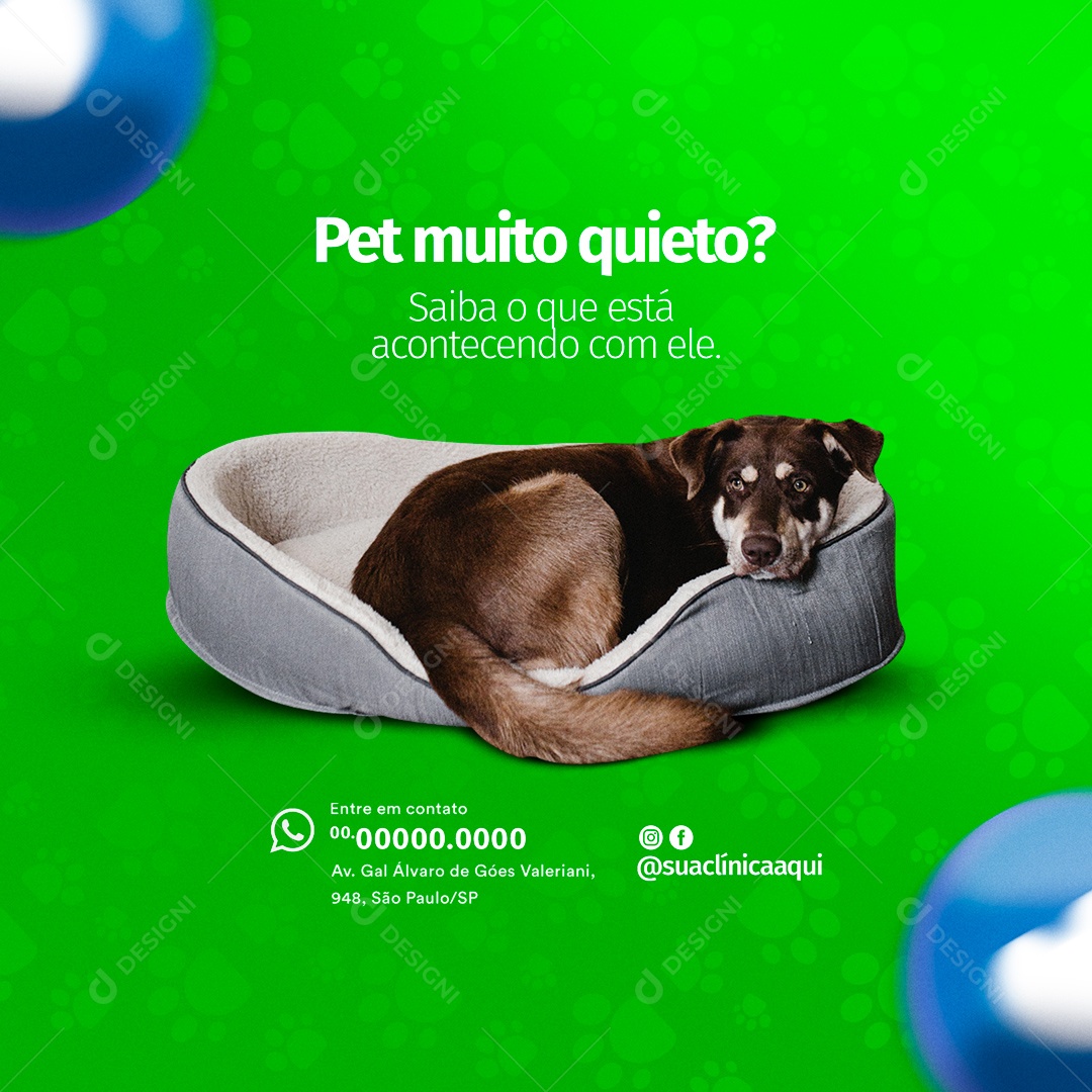 Pet Shop e Clínica Veterinária Social Media PSD Editável