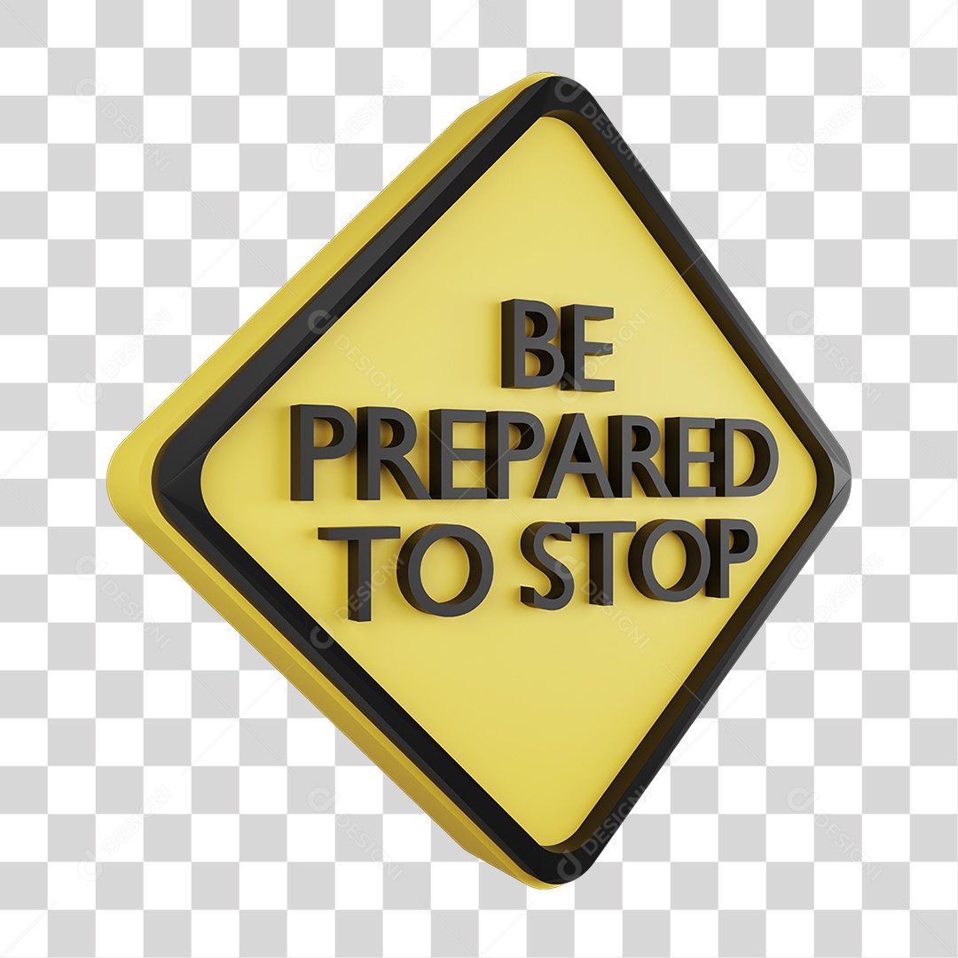 Placa de Aviso PNG Transparente