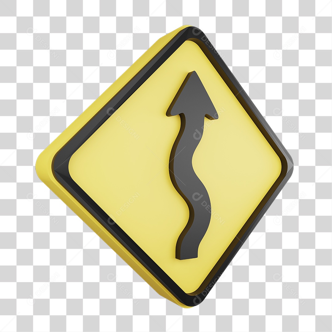 Placa de Aviso PNG Transparente