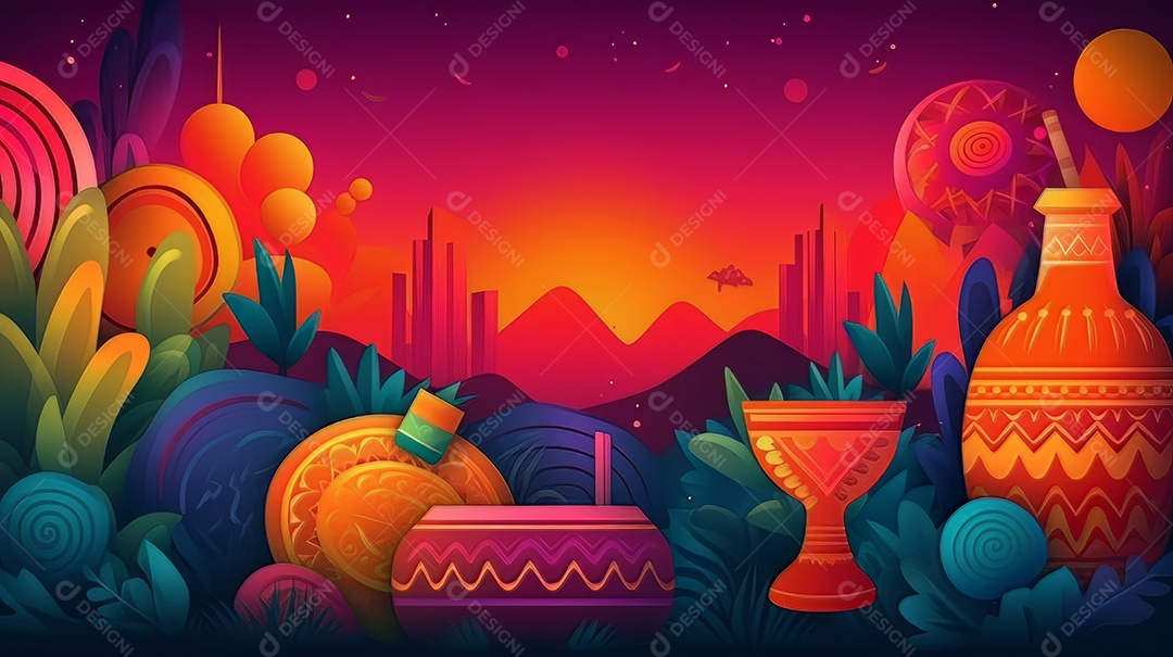 Fundo gradiente de ilustração para celebração de cinco de maio.