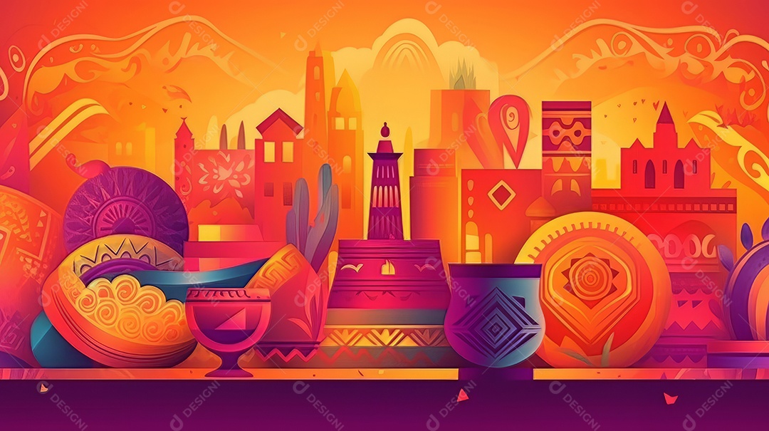 Fundo gradiente de ilustração para celebração de cinco de maio.