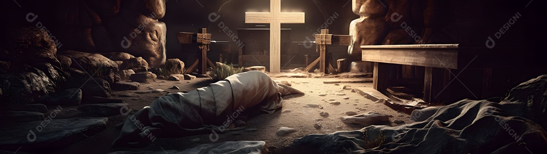 Cruz e Ressurreição Túmulo Vazio De Jesus