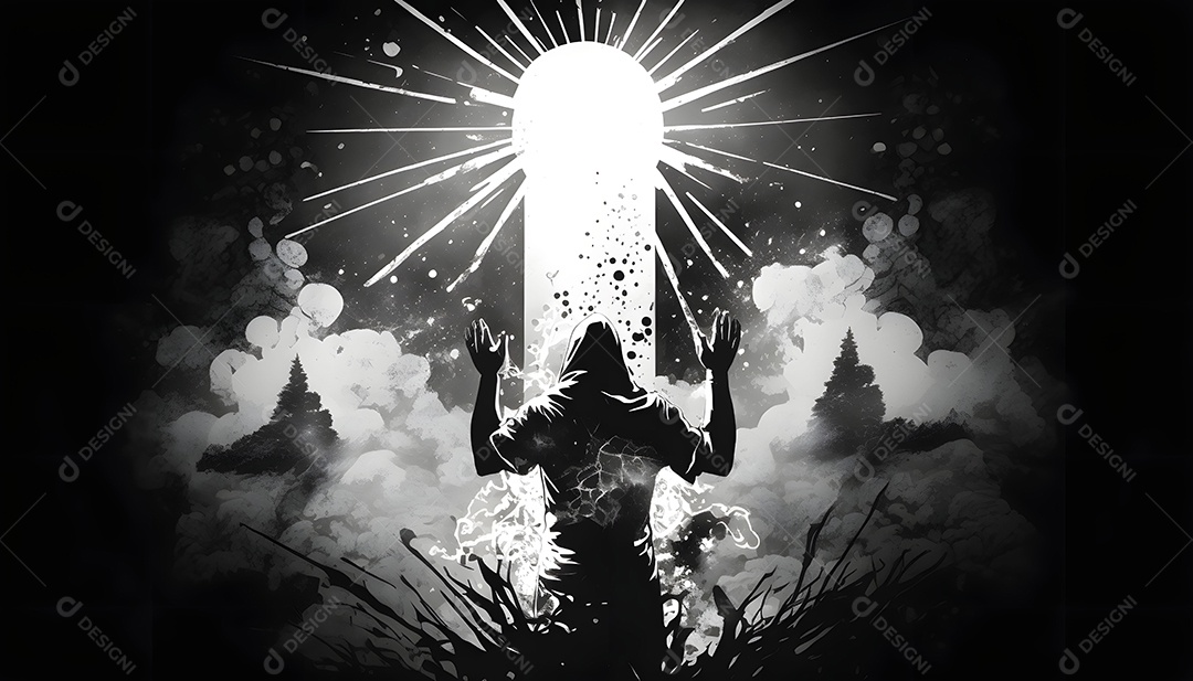 Jesus Crusto Oração E Adoração Imagem Inteligência Artificial