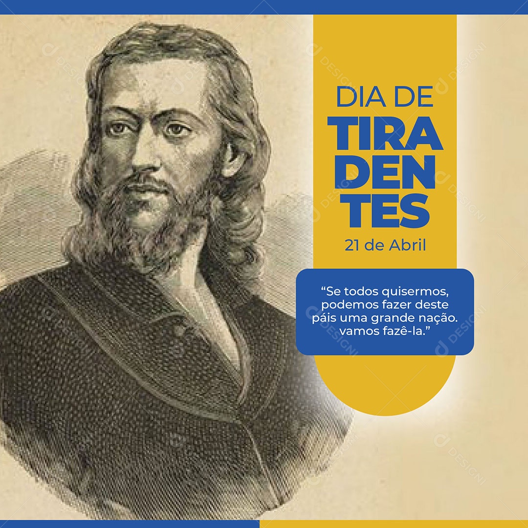 Dia de Tiradentes 21 de Abril Social Media PSD Editável