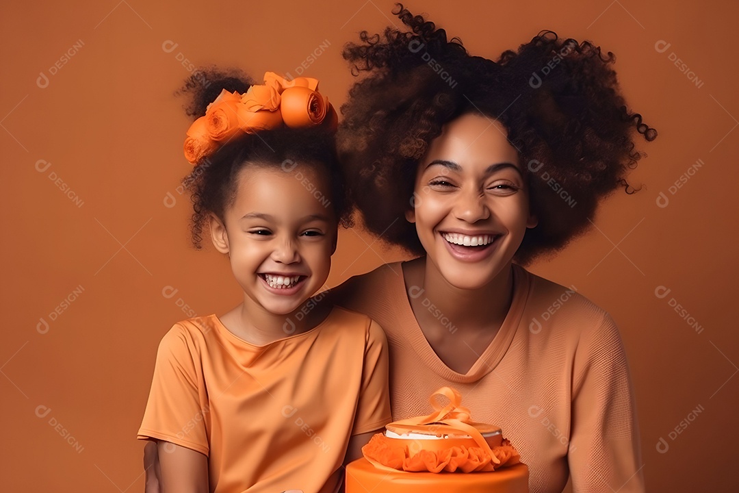 Criança Doce E Adorável Com Sua Mãe Feliz Dia Das Mães