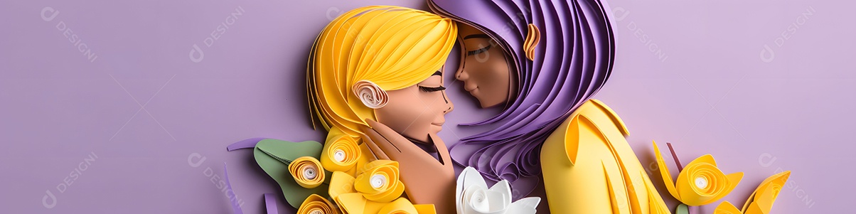 A Filha Beija e Abraça A Mãe