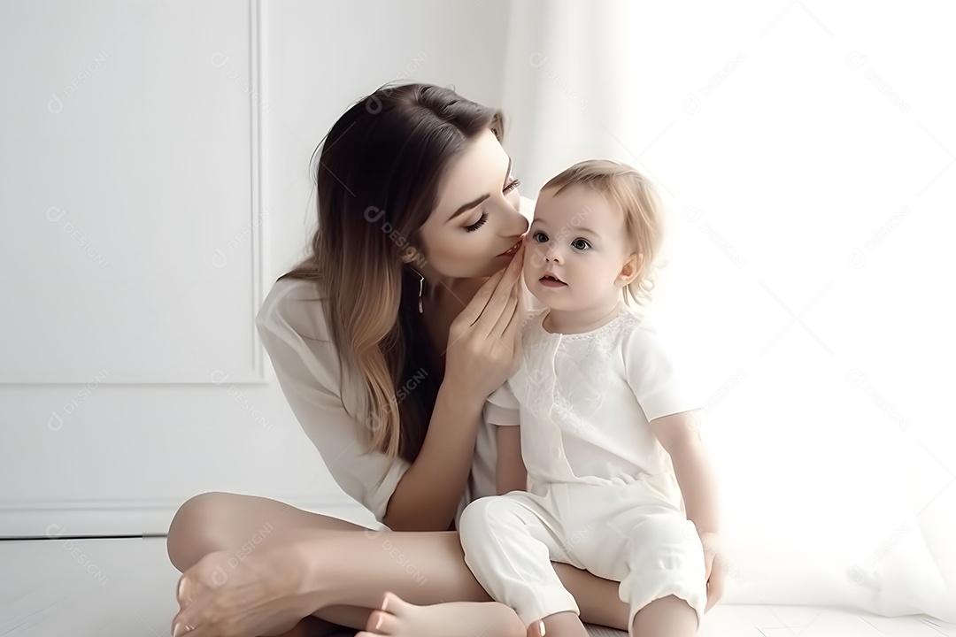 Mãe Brincando Com Bebê Amor De Mãe