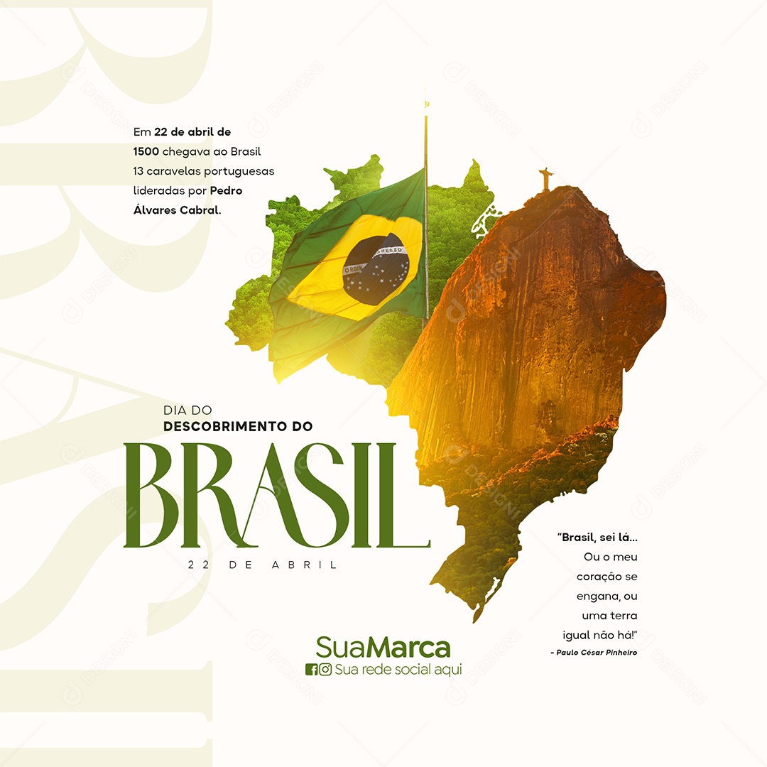 Dia Do Descobrimento Do Brasil 22 Do Brasil Social Media PSD Editável