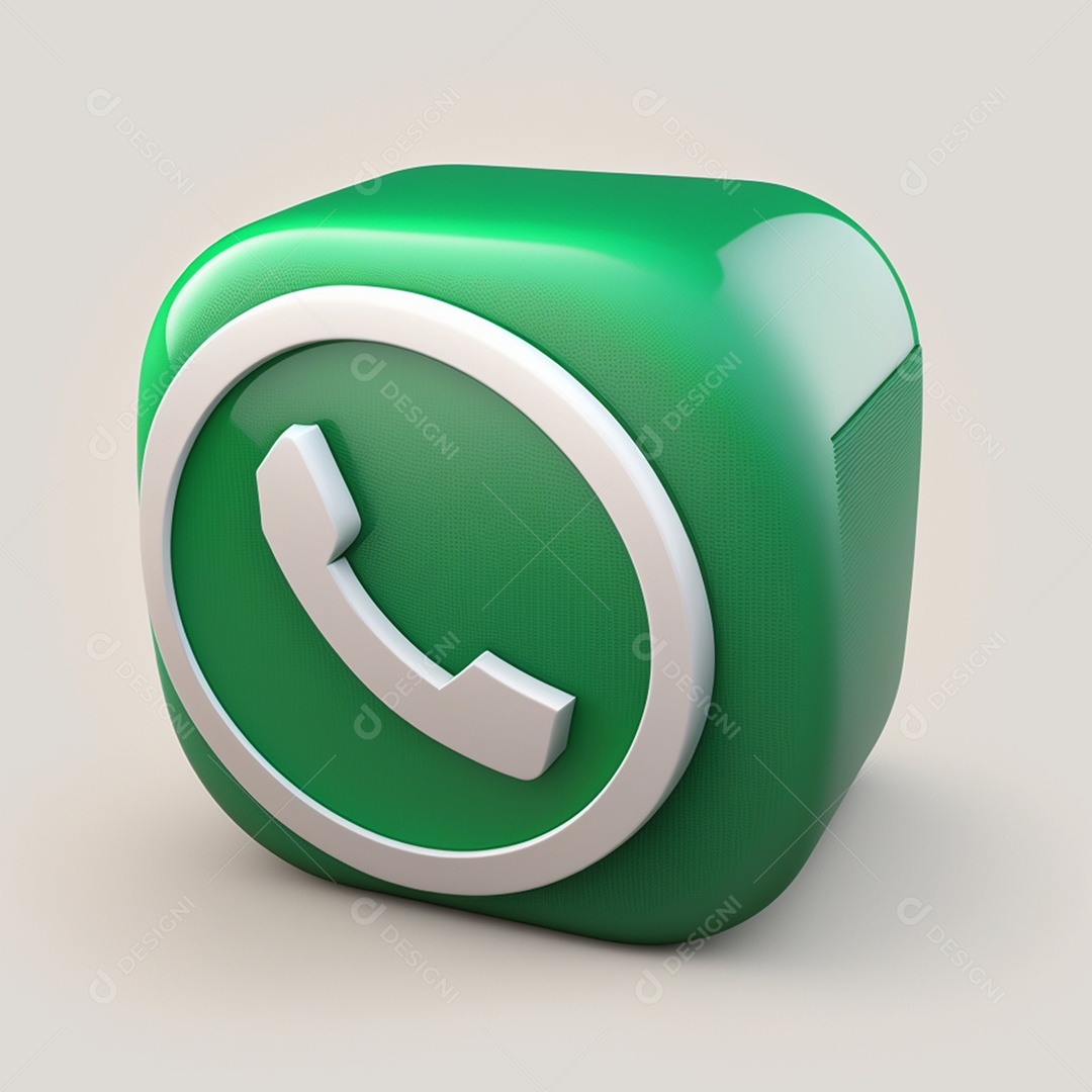 ícone 3D do Whatsapp