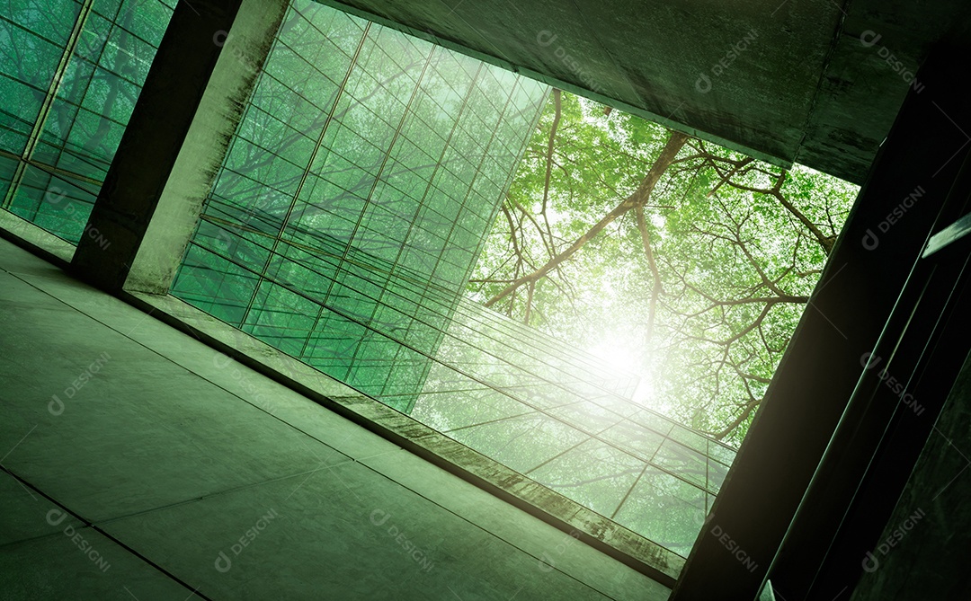 Edifício verde sustentável edifício ecológico em cidade moderna