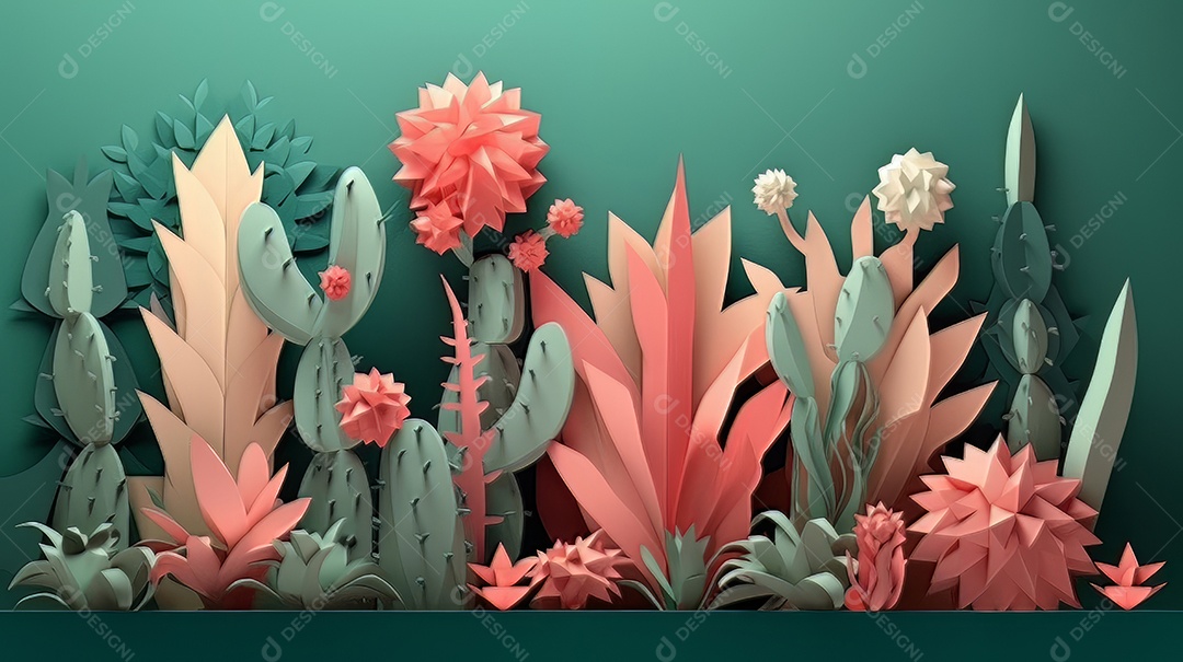 ilustração desenho animado cacto.