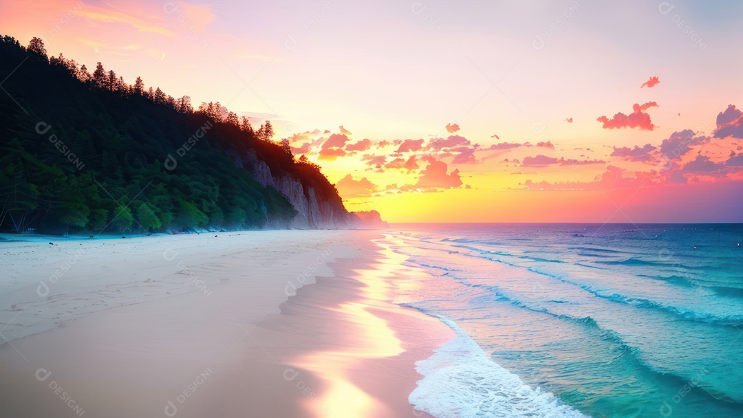 Linda imagem realista do oceano.