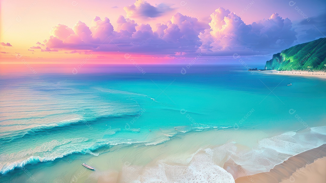 Linda imagem realista do oceano.