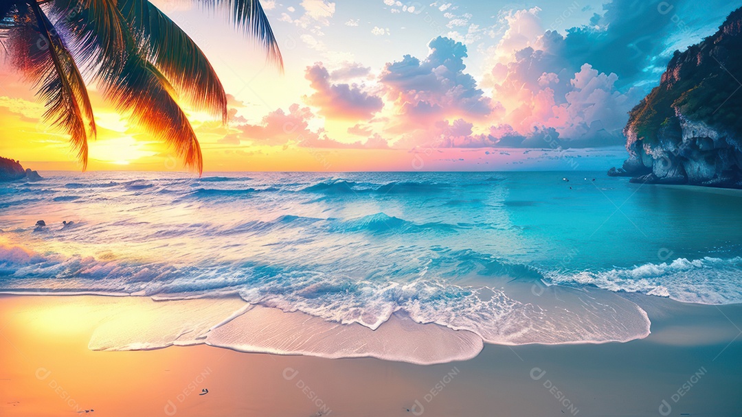 Linda imagem realista do oceano.