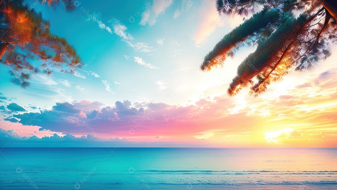 Linda imagem realista do oceano.