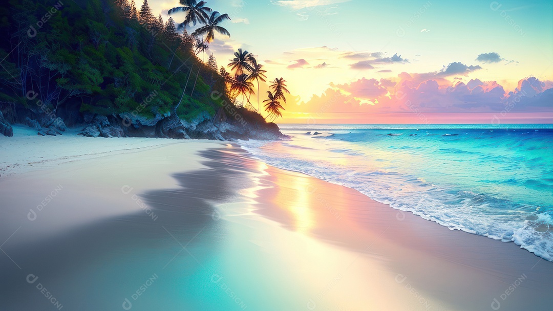 Linda imagem realista do oceano.