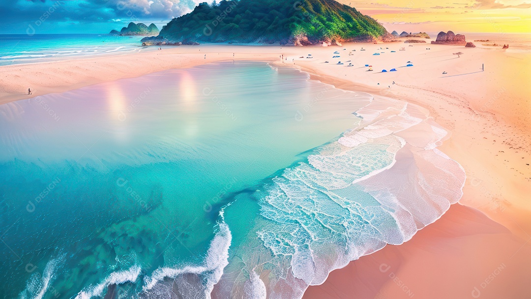 Linda imagem realista do oceano.