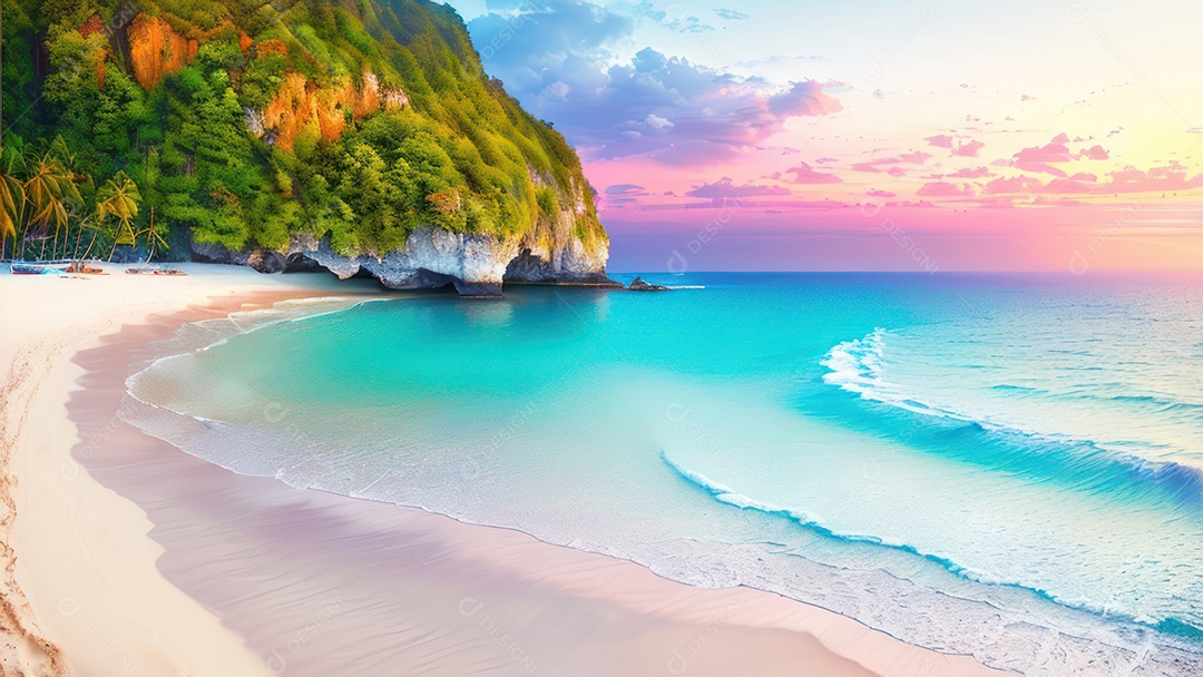 Linda imagem realista do oceano.