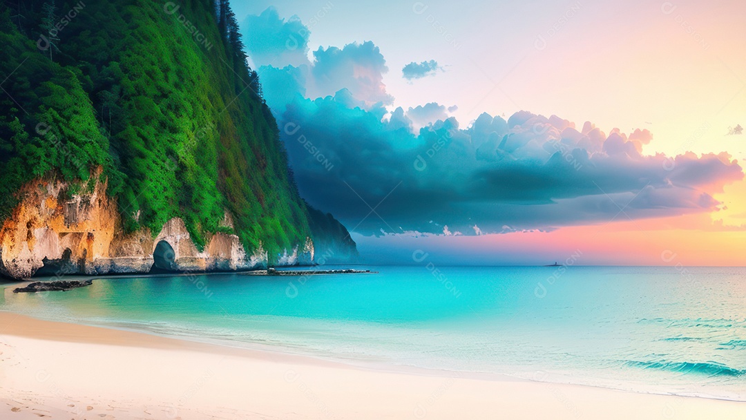 Linda imagem realista do oceano.