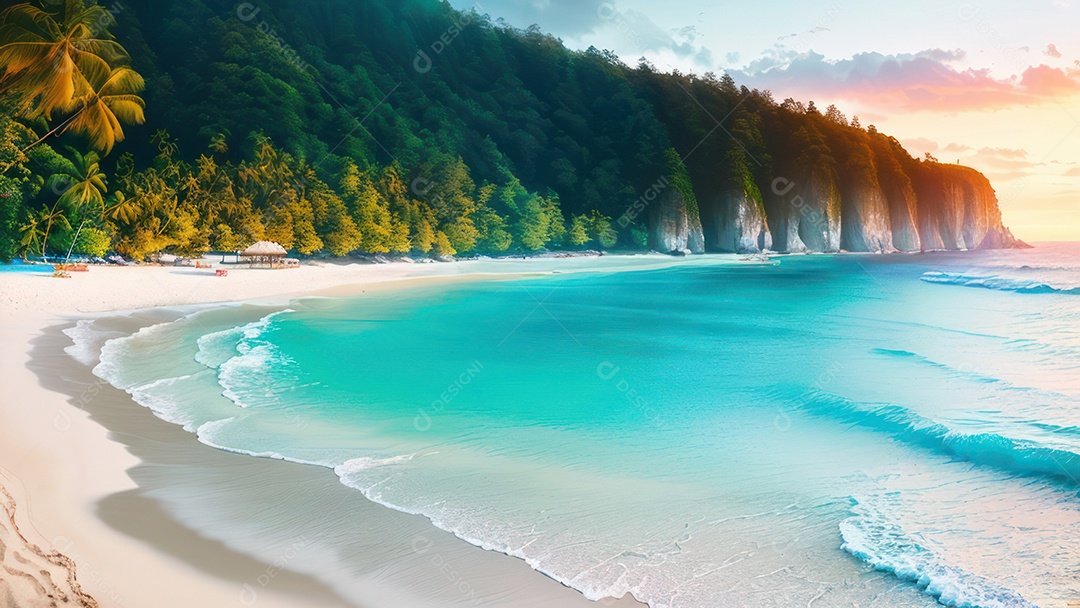 Linda imagem realista do oceano.