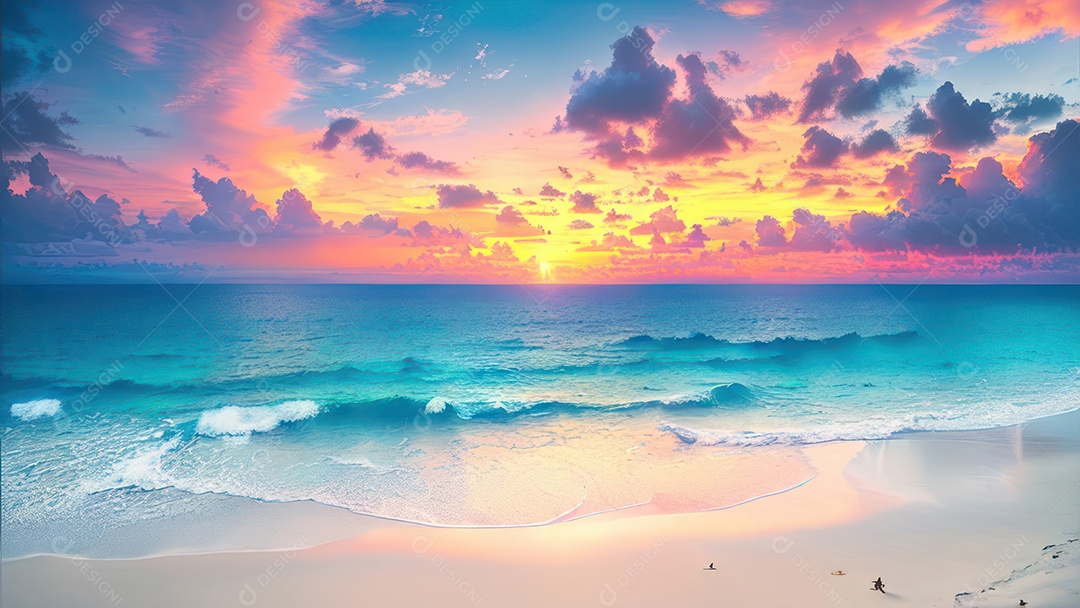 Linda imagem realista do oceano.