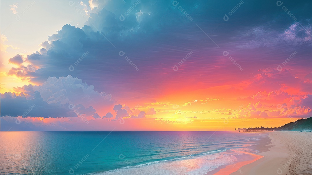 Linda imagem realista do oceano.