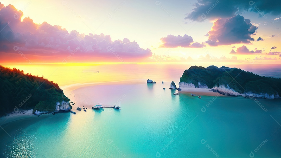 Linda imagem realista do oceano.