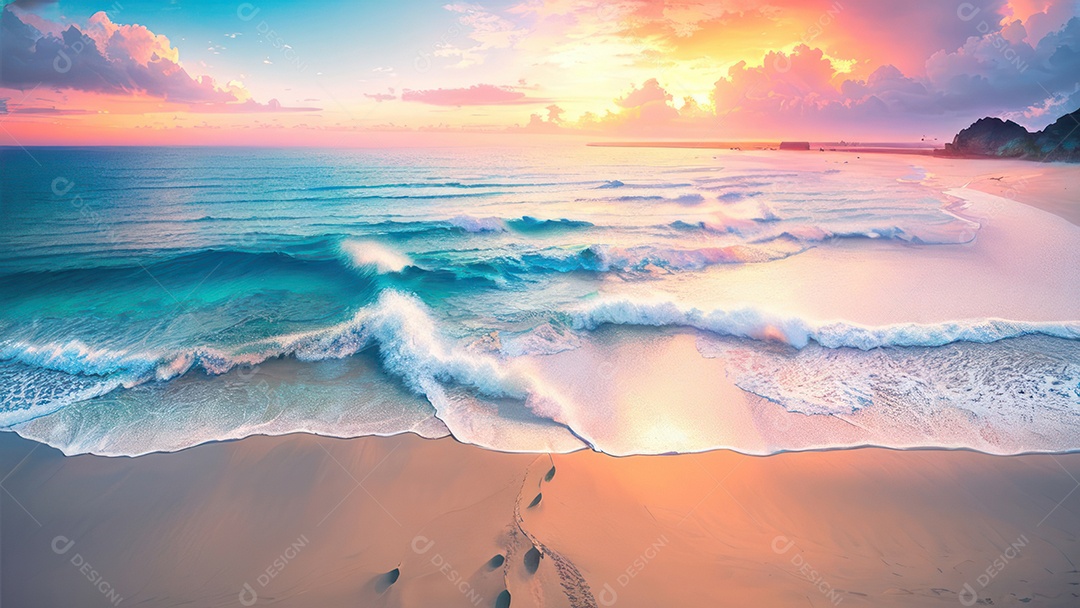 Linda imagem realista do oceano.