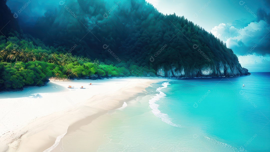 Linda imagem realista do oceano.