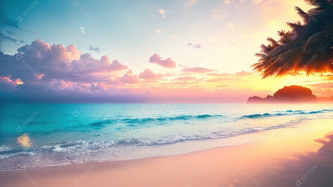 Linda imagem realista do oceano.