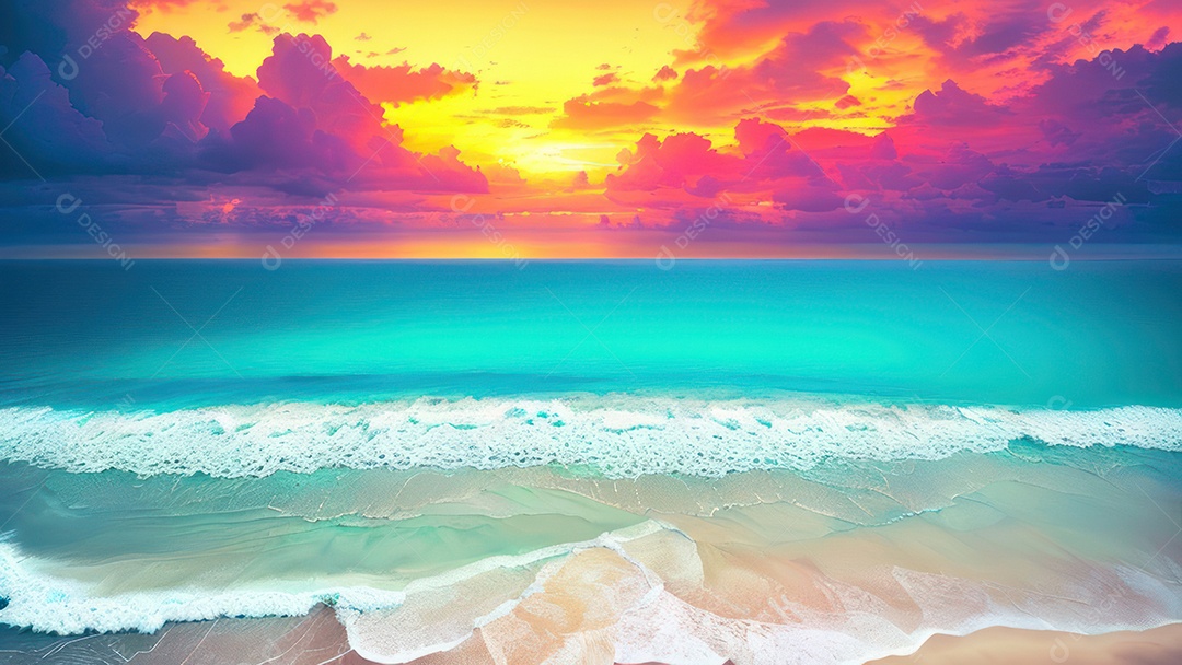 Linda imagem realista do oceano.