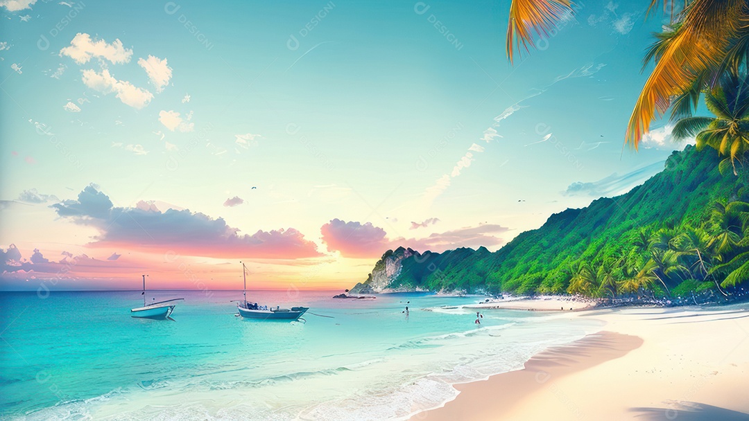 Linda imagem realista do oceano.