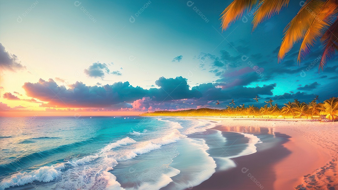 Linda imagem realista do oceano.